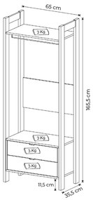 Armário Alto Closet para Escritório Home Office AZ1011 MDP Branco/Nogal G69 - Gran Belo