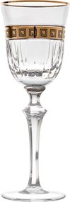 Taça de Cristal Lapidada P/ Licor C/ Ouro Alexandria - Incolor  Incolor