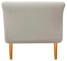 Recamier Estofado Ari 90 cm Solteiro Suede Bege - ADJ Decor
