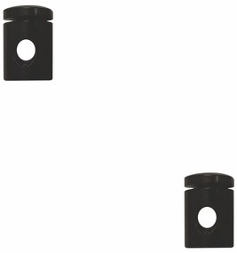 Kit-2 Desviador de Cabo Para Lustres e Pendentes e Luminária MD-6005/2 Preto