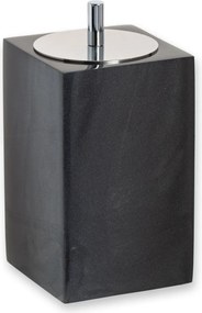 Porta Algodão em Resina – Sottile Casa  Chumbo - Cromado