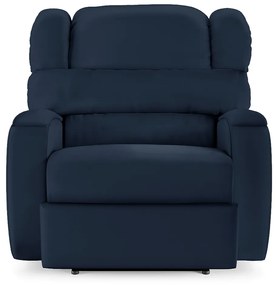 Poltrona do Papai Sala de Cinema Reclinável Kylie Power Elétrica Massagem USB PU Azul G23
