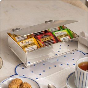 Porta Chá C/ 06 Divisões St. James Prata  Prata Polida