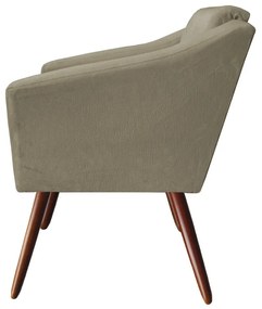 Poltrona San Marino Decorativa Suede Nude