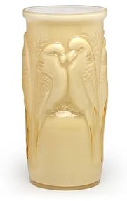 Vaso Periquito Âmbar Leitoso Murano Cristais Cadoro