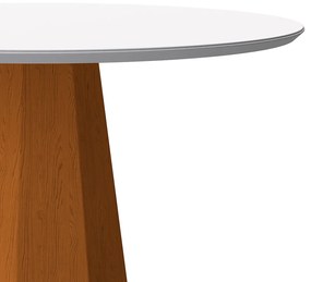 Mesa de Jantar Agnes 120 cm Off White Base Ypê - D'Rossi