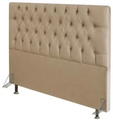 Cabeceira Cama Box Casal Queen 160cm Diamante Linho Bege Z51 - Mpozena