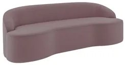 Sofá 2 Lugares para Sala de Estar Living 150cm Theo D06 Veludo Rosa -
