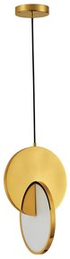 Pendente Signo Ø20X93Cm Led 9W 3000K Bivolt Dourado Polido - Usina Imp... (Dourado Polido)