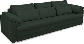 Sofá Retrátil Manual Sala de Estar Nolan Bipartido 332cm Conforto Premium em Couro Verde G58 - Gran Belo