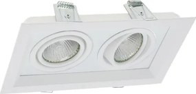 Plafon De Embutir Aluminio 20X11,7Cm Recuado Ii - BRANCO