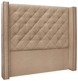 Cabeceira Vicenza Para Cama Box Queen 160 cm Suede Bege - D'Rossi