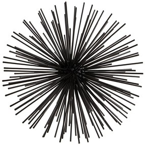 Enfeite Decorativo "Ouriço" em Metal Preto 26x26 cm - D'Rossi