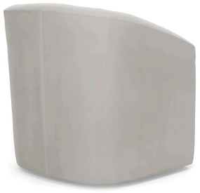 Poltrona Decorativa Base Giratória Stella Max Veludo Cinza D03 - D'Rossi