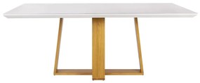 Mesa de Jantar Coyle Com Vidro - Wood Prime DS 41166 1.40 x 0.80