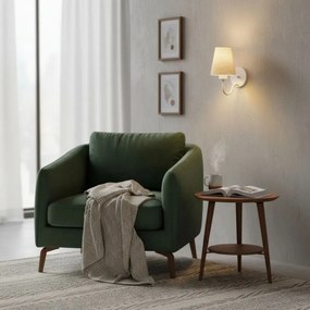 Arandela de Parede Vivare AR-2035BRLP Cúpula em Tecido Palha