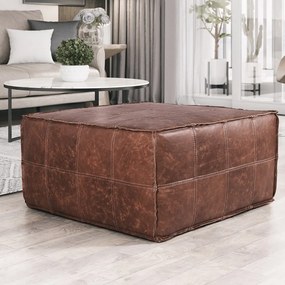 Puff Decorativo Freddie 80x80 Couro Mel G34 - Gran Belo
