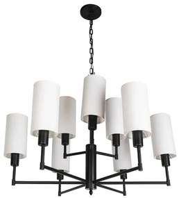 Lustre Aco Aluminio Preto Mantua