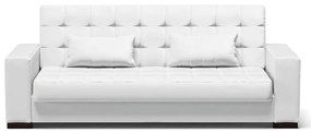 Sofá Cama Casal 3 Lugares 210cm Lisboa Corino Branco  D03 - D'Rossi