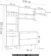 Armário de Cozinha CP04 Para Pia 100cm Pérola Z34 Preto     - Mpozenat