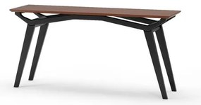 Aparador Olegario Preto Tampo Com Vidro Castanho 160cm - 76728 Sun House