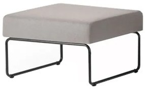 Pufe Modular Pix Assento Courino Cinza Claro Base Aco Preto - 55309 Sun House