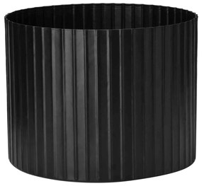 Cachepot Decorativo de Metal 3D Preto 22x29 cm - D'Rossi