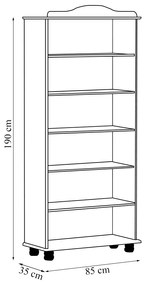 Livreiro Decorativo Ivan Madeira Carvalho G74 - Gran Belo