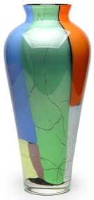 Vaso 63 MS Lascas Coloridas Murano Cristais Cadoro