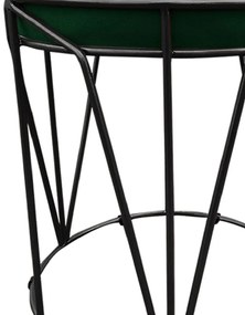 Puff Multiuso com Mesa Babu 2 em 1 Suede Base Preto D'Rossi - Verde