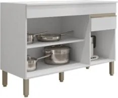 Balcão Gabinete para Pia com Tampo 120cm Lina Z06 Supremo - Mpozenato