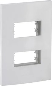 Placa Com Suporte 4X2 2 Modulos Branco Inova Pro