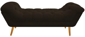 Calçadeira Estofada Veneza 195 cm King Size Corano Marrom - ADJ Decor