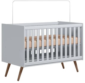 Berço Mini Cama Retrô Encanto Cinza - Loja Sheep - Cinza