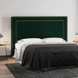 Cabeceira Cama Box Casal Queen 160cm Mali Z37 Veludo Verde Musgo - Mpo