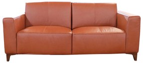 Sofá de Couro 2 Lugares Devon 166cm M06 Cor Crystal Avermelhado 467- ADJ DECOR