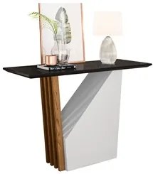 Aparador Para Sala de Estar Venetti N02 Ypê/Preto - Mpozenato