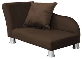 Divã Cama Pet Luxo para Cães E Gatos Elegante Confortável Suede Marrom
