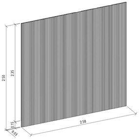 Painel Decorativo Ripado para Parede Mahalo 260x250 MDP Nature G77 - Gran Belo