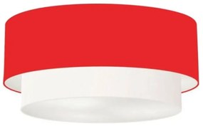 Plafon Para Quarto Cilíndrico SQ-3065 Cúpula Cor Vermelho Branco