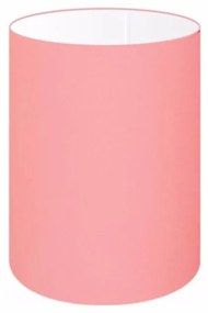 Cúpula em tecido cilíndrica abajur luminária cp-4012 18x25cm rosa bebê