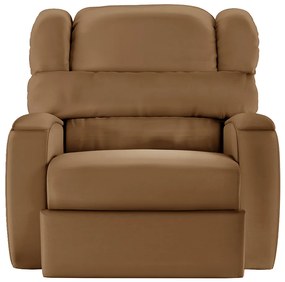 Poltrona do Papai Sala de Cinema Reclinável Kylie Manual PU Caramelo G23