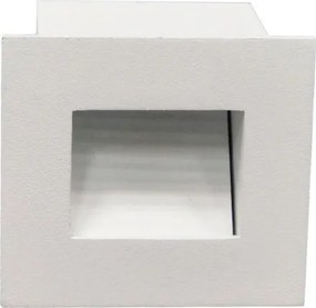Balizador Led Embutir Alumínio Branco 1w Ip65 3000k