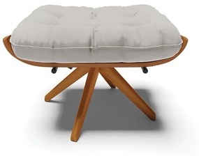 Puff Giratório Costela kit 2 Veludo Base de Madeira MA30 M11 - D'Rossi - Cinza