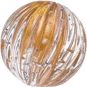 Esfera Murano Atys C/ Ouro - Cristal Transparente  Cristal Transparente