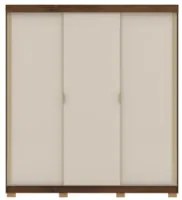 Guarda Roupa Casal 200cm 3 Portas Porto Imbuia/Fendi - Vila Rica