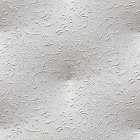 Papel de parede adesivo floral prata