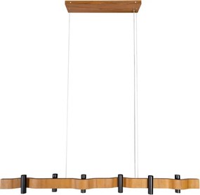 Pendente Linear Madeira Imbuia Flow