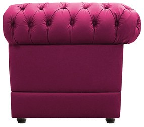 Kit Poltrona e Namoradeira Chesterfield Ana Suede Pink - ADJ Decor