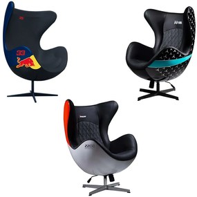 Conjunto 3 Poltronas Decorativas Egg Chair Hamilton Nº 44/MP4 SN 88/RB Nº 33 G53 - Gran Belo